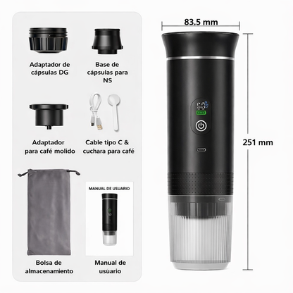 Cafetera Espresso Portátil Eléctrica Inalámbrica.