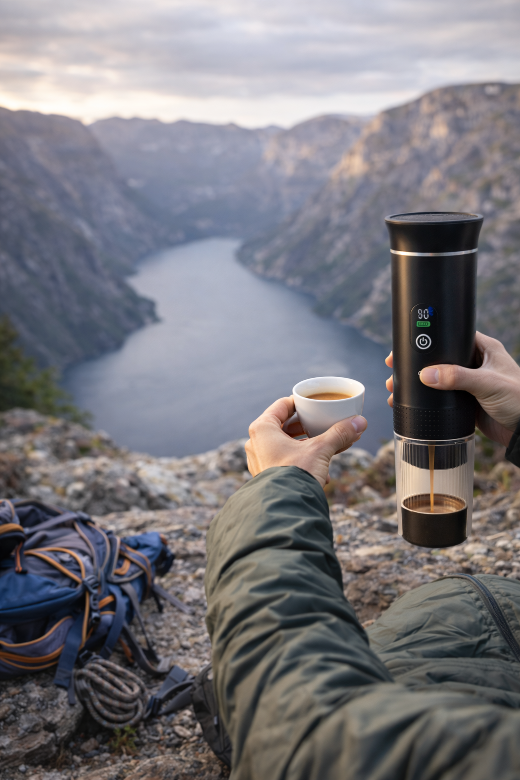 Cafetera Espresso Portátil Eléctrica Inalámbrica.