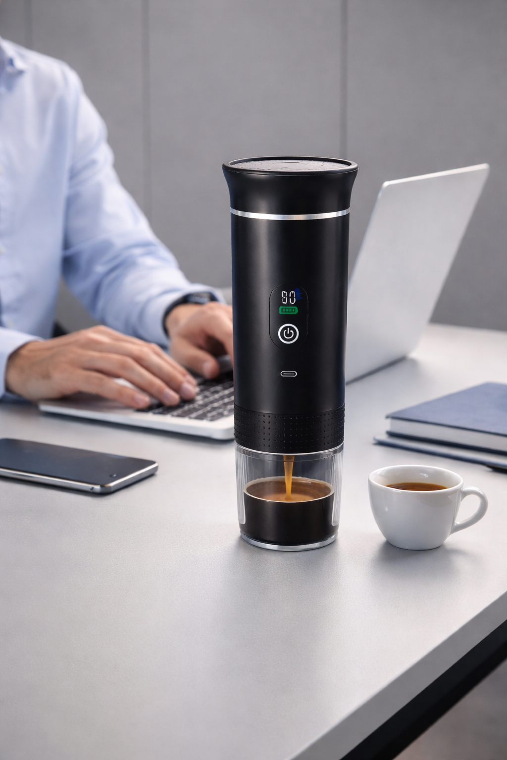 Cafetera Espresso Portátil Eléctrica Inalámbrica.